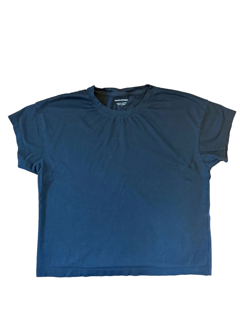 Banana Republic Black RELAXED JERSEY CREW-NECK T-SHIRT